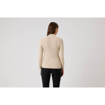 Daily Sports Rib LS Cardigan Dame Pullover