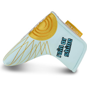 Odyssey Rain or Shine Hvid/Blå Blade Putter Headcover