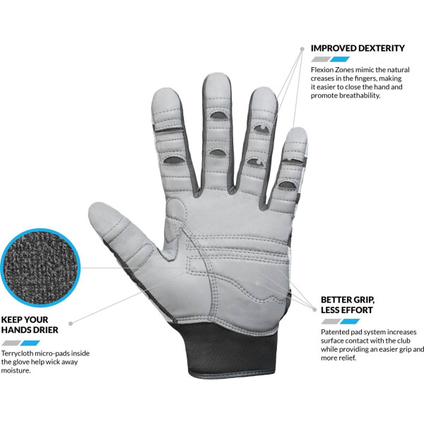 Bionic Reliefgrip 2.0 Gigt Herre Golfhandske - Hvid