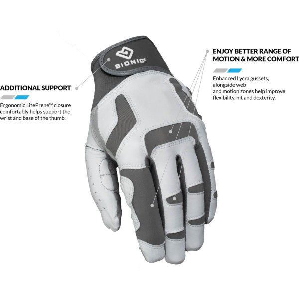 Bionic Reliefgrip 2.0 Gigt Herre Golfhandske - Hvid
