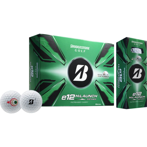 Bridgestone E12 High Launch Golfbolde - Hvid