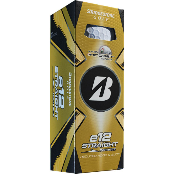 Bridgestone E12 Straight Golfbolde - Hvid