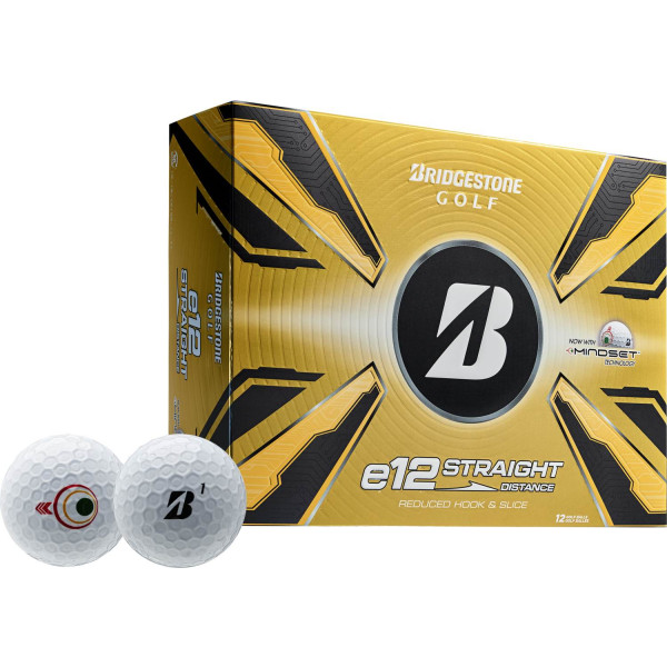 Bridgestone E12 Straight Golfbolde - Hvid