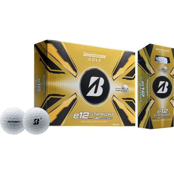 Bridgestone E12 Straight Golfbolde - Hvid
