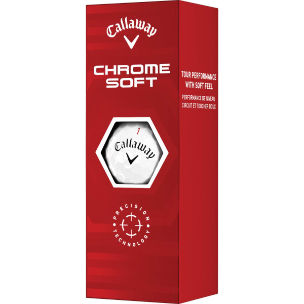Callaway Chrome Soft (2022) Logobolde - Hvid