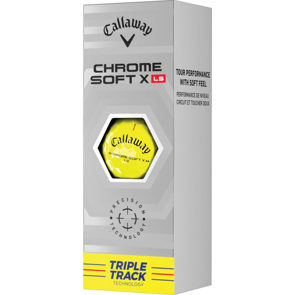 Callaway Chrome Soft X Low Spin Triple Track (2022) Logobolde - Gul