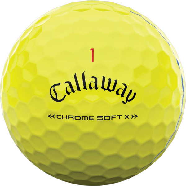 Callaway Chrome Soft X Triple Track (2022) Logobolde - Gul
