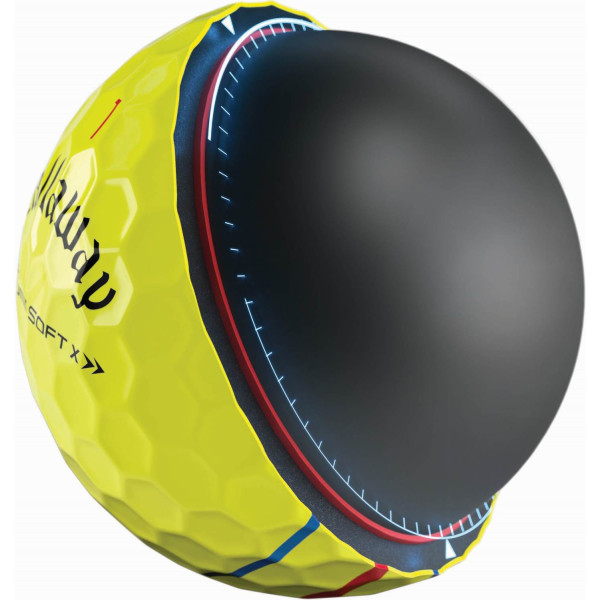 Callaway Chrome Soft X Triple Track (2022) Logobolde - Gul