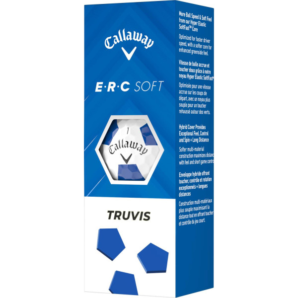 Callaway ERC Soft Truvis (2025) Golfbolde - White/Blue