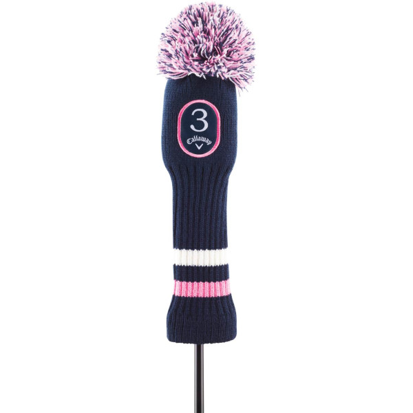 Callaway Uptown Pom Pom Navy Blue/Pink Fairway Headcover