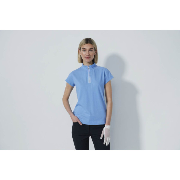 Daily Sports Kim Cap S Half Zip Dame Poloshirt - Sky