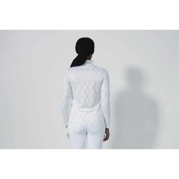 Daily Sports Tempo LS Half Neck Midlayer Dame Pullover - Metallic Argyle