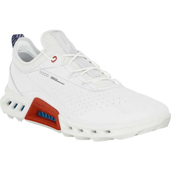 Ecco Biom C4 Vandtætte Herre Golfsko Uden Spikes - White/Mazarine Blue