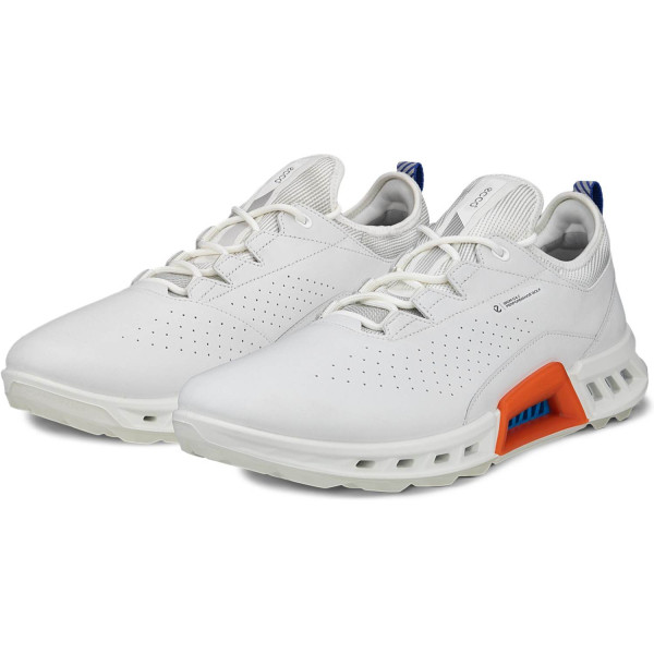 Ecco Biom C4 Vandtætte Herre Golfsko Uden Spikes - White/Mazarine Blue