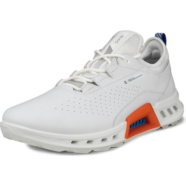 Ecco Biom C4 Vandtætte Herre Golfsko Uden Spikes - White/Mazarine Blue