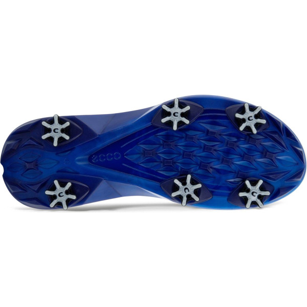 Ecco Biom G5 Vandtætte Herre Golfsko Med Spikes - White/Blue Depths