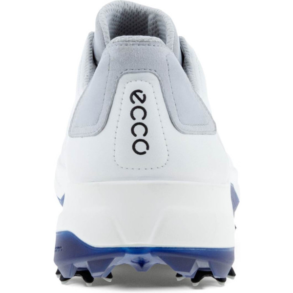 Ecco Biom G5 Vandtætte Herre Golfsko Med Spikes - White/Blue Depths
