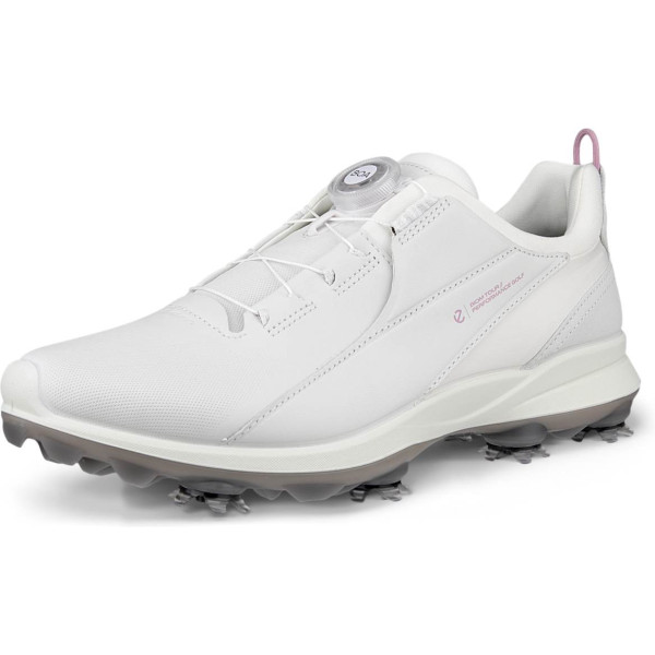 Ecco Biom Tour BOA Vandtætte Dame Golfsko Med Spikes - White