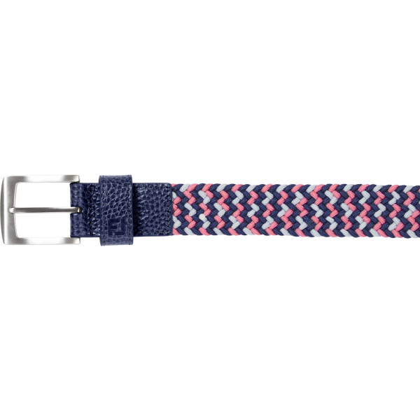 FootJoy Braided Herre Bælte - White/Navy/Hot Pink