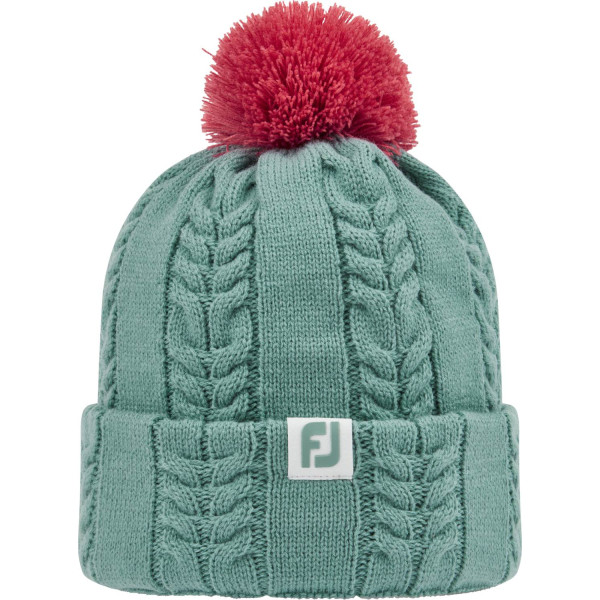 FootJoy Cable Knit Bobble Dame Hue - Sage/Pch