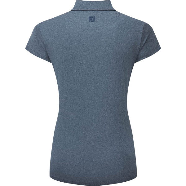 FootJoy Cap Sleeve Lisle Dame Poloshirt - Heather Navy
