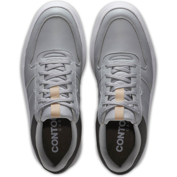 FootJoy Contour Casual (2024) Vandtætte Herre Golfsko Uden Spikes - Grey/White