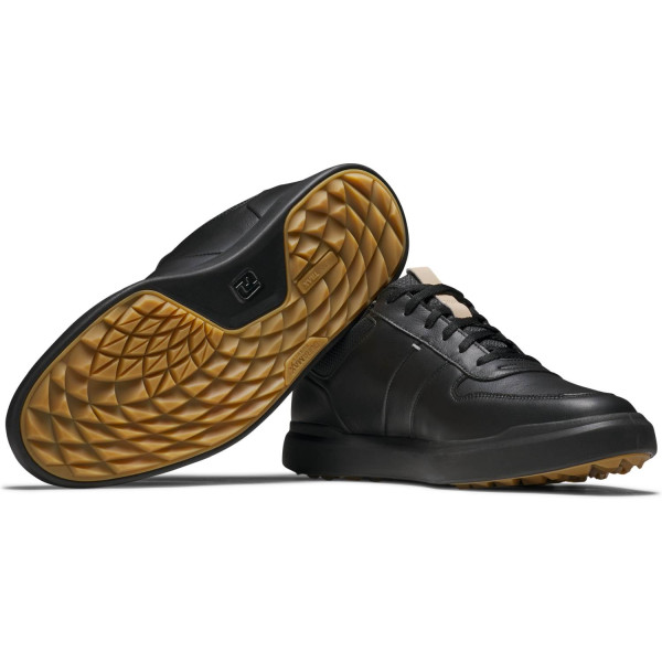 FootJoy Contour Casual (2025) Vandtætte Herre Golfsko Uden Spikes - Black/Black/Tan