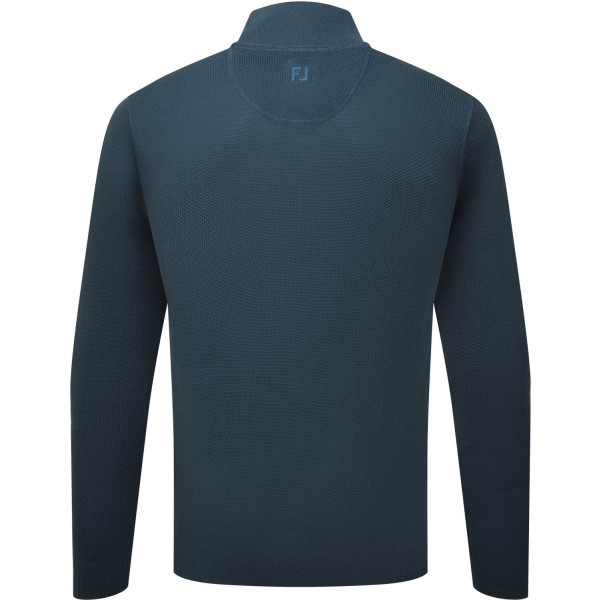 FootJoy Drirelease Button Placket Sweater Herre Pullover - Dark Denim