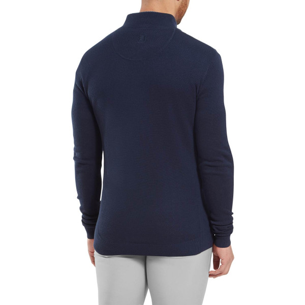 FootJoy Drirelease Button Placket Sweater Herre Pullover - Dark Denim