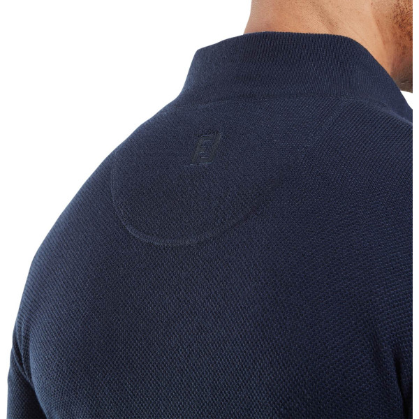 FootJoy Drirelease Button Placket Sweater Herre Pullover - Dark Denim