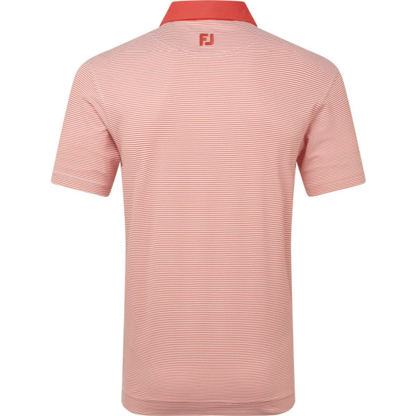 FootJoy Feeder Stripe Pique Herre Poloshirt - Nantucket Red
