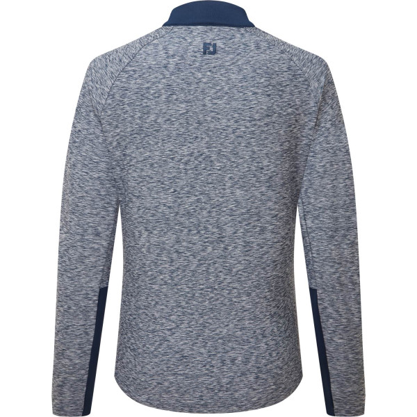 FootJoy Full-Zip Space Dye Thermal Midlayer Dame Cardigan - Navy