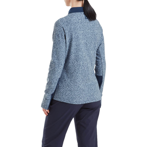 FootJoy Full-Zip Space Dye Thermal Midlayer Dame Cardigan - Navy