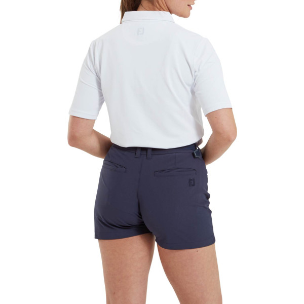 FootJoy Half Sleeve Solid Pique Dame Poloshirt - White