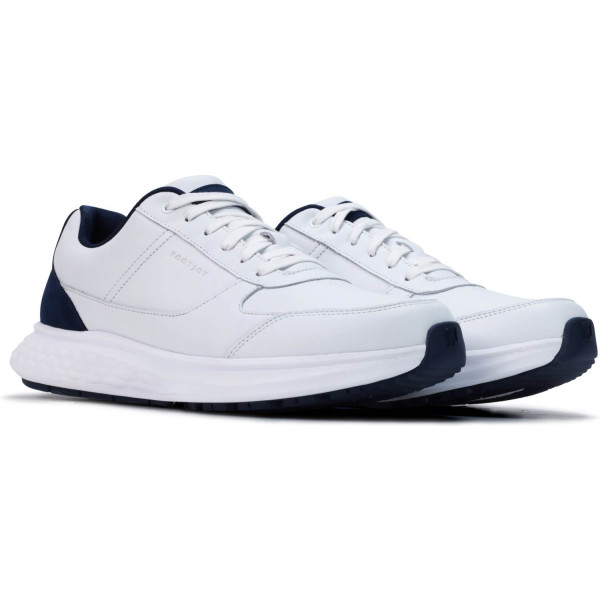 FootJoy Hampton Vandtætte Herre Golfsko Uden Spikes - White/White/Navy