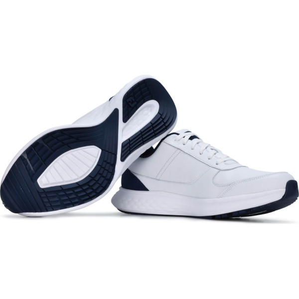 FootJoy Hampton Vandtætte Herre Golfsko Uden Spikes - White/White/Navy