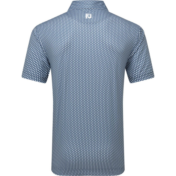FootJoy Houndstooth Geo Lisle Herre Poloshirt - Navy