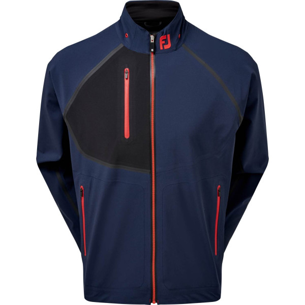 FootJoy HydroTour Herre Regnjakke - Navy With Black And Bright Red