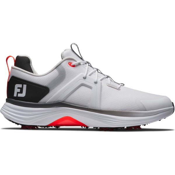 FootJoy HyperFlex (2025) Vandtætte Herre Golfsko Med Spikes - White/Black/Red