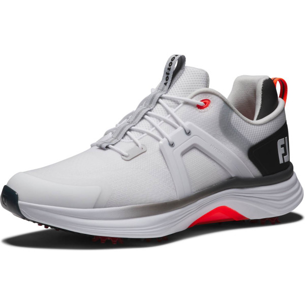 FootJoy HyperFlex (2025) Vandtætte Herre Golfsko Med Spikes - White/Black/Red