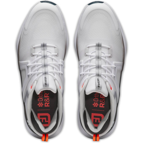 FootJoy HyperFlex (2025) Vandtætte Herre Golfsko Med Spikes - White/Black/Red