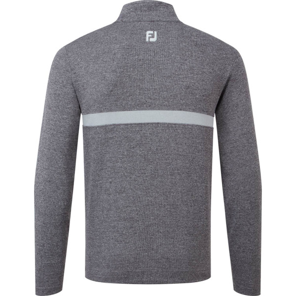 FootJoy Inset Stripe Chill-Out Herre Pullover - H. Gravel/H.Grey Cliff