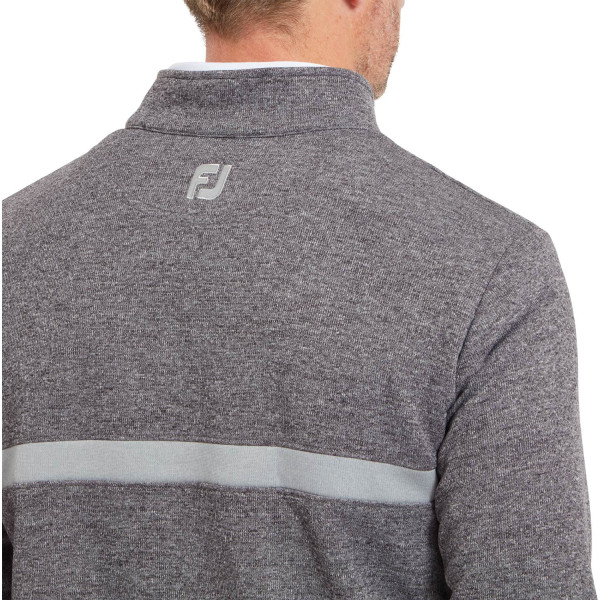 FootJoy Inset Stripe Chill-Out Herre Pullover - H. Gravel/H.Grey Cliff