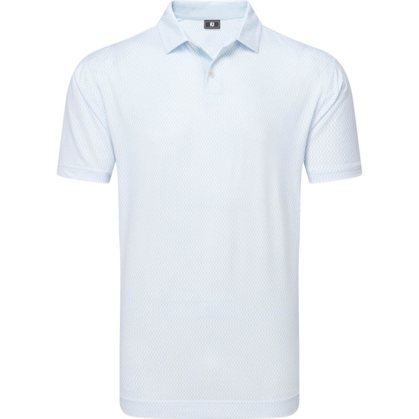 FootJoy Irongate Print Lisle Herre Poloshirt - White