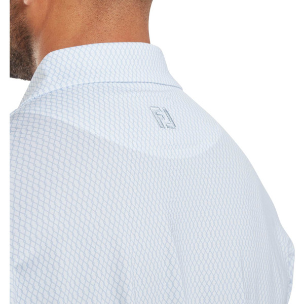 FootJoy Irongate Print Lisle Herre Poloshirt - White