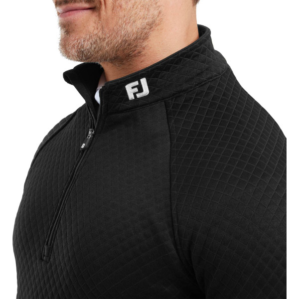 FootJoy Jacquard Thermal Chill-Out Herre Pullover - Black