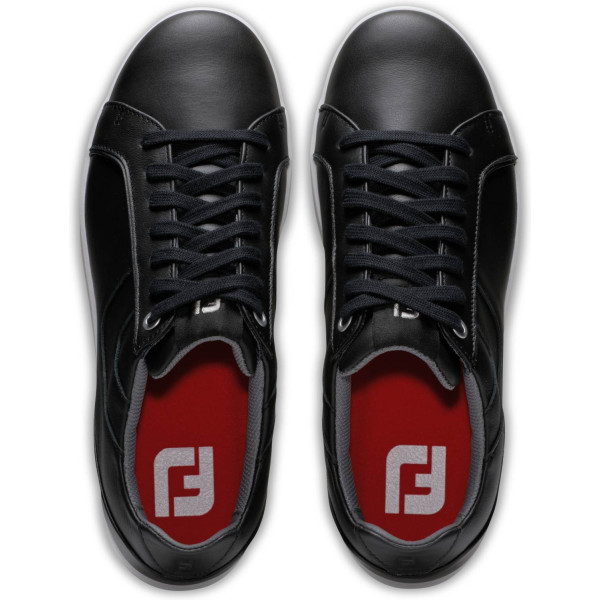 FootJoy Links Vandtætte Dame Golfsko Uden Spikes - Black/White