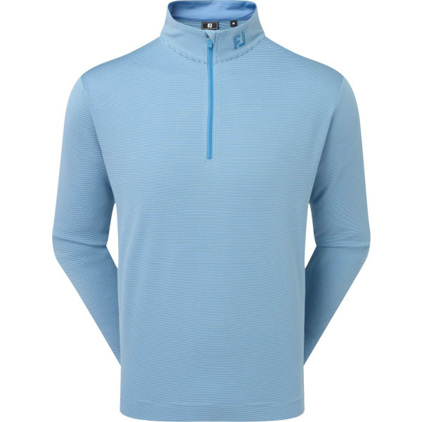 FootJoy Ottoman Stripe Chill-Out Herre Pullover - Light Blue