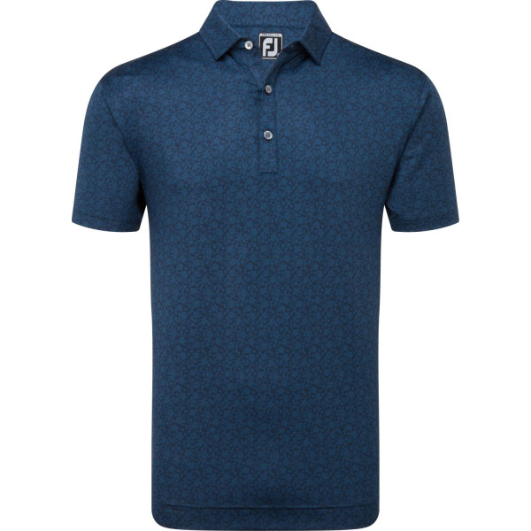 FootJoy Painted Floral Lisle Herre Poloshirt - Navy