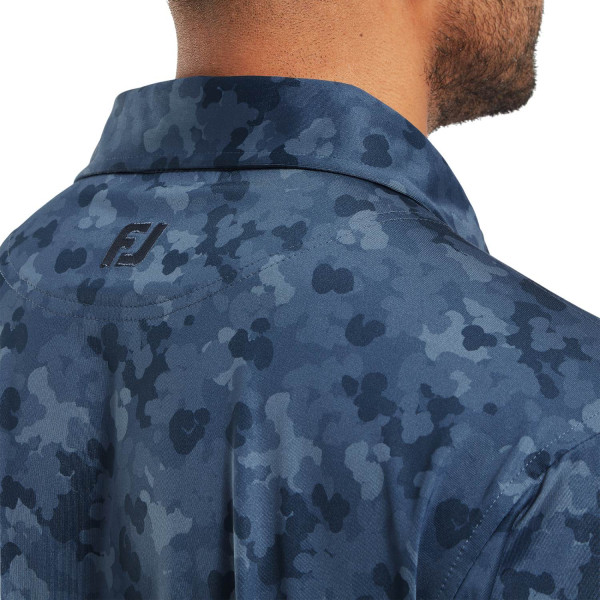 FootJoy Pop Camo Lisle Herre Poloshirt - Navy